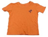 Oranžové tričko s palmami zn. Primark