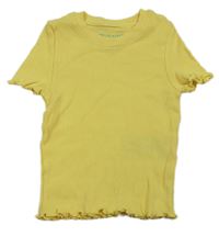 Žluté žebrované tričko Primark