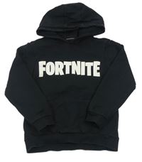 Černá mikina s nápisem a kapucí - Fortnite