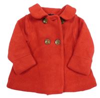 Červený fleecový podšitý kabát Mothercare