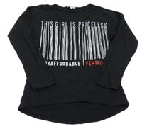 Černé triko s nápisem