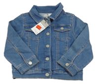 Nové - Modrá tepláková riflová bunda Primark