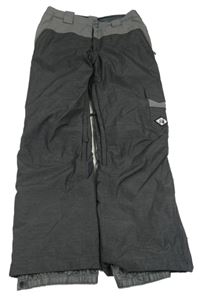 Antracitovo-tmavošedé melírované šusťákové oteplovačky Firefly