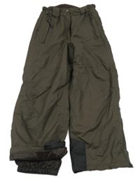 Tmavohnědé šusťákové oteplovačky Alive