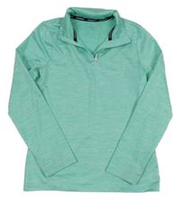 Tyrkysová melírovaná sportovní mikina M&S