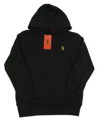 Nové - Černá mikina s výšivkou a kapucí Luke