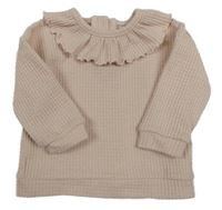 Růžová úpletová mikina s límečkem George