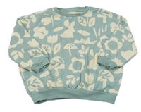 Zelená oversize mikina s obrázky George