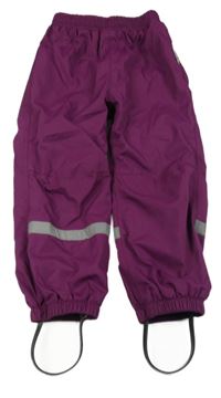 Vínové šusťákové podšité kalhoty Lassie