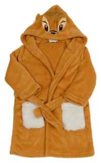 Hnědý chlupatý župan s kapucí - Bambi Disney