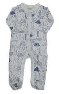 Bílý overal se zvířaty