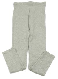 Světlešedé melírované žebrované legíny George