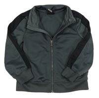 Tmavošedo-černá sportovní propínací funkční mikina Under Armour