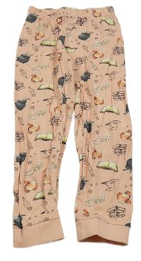 Růžové pyžamové kalhoty s obrázky - Harry Potter