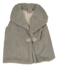 Šedá kožešinová podšitá vesta Tahari