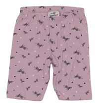 Lila puntíkaté elastické kraťasy se zebrami Topolino