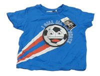 Nové - Modré tričko s fotbalovým míčem Pep&Co