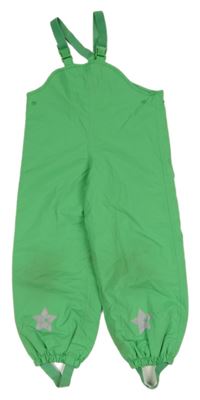 Zelené šusťákové podšité laclové kalhoty Tchibo