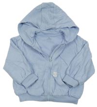 Světlemodrá podšitá propínací mikina s kapucí M&S