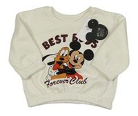 Nové - Smetanová mikina s Mickeym a Plutem Primark