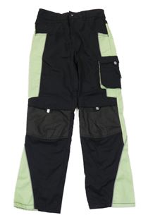 Černo-zelené outdoorové kalhoty s kapsou Active Touch