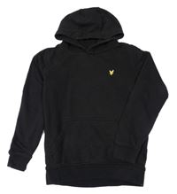 Černá mikina s nášivkou a kapucí Lyle&Scott