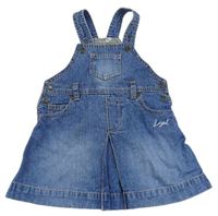 Modré riflové laclové šaty s nápisem H&M