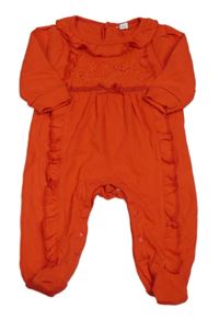 Červený overal s volánky 