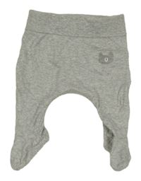 Šedé melírované polodupky s medvědem Mothercare