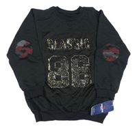 Nové - Černá mikina s číslem a nápisem 