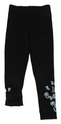 Černé zateplené legíny s motýlky Primark