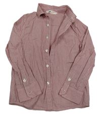 Červená kostičkovaná košile H&M