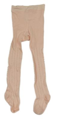 Světlerůžové vzorované punčocháče H&M