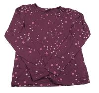 Fialové květované triko kids