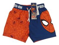 Nové - tmavomodro-červené plážové kraťasy se Spidermanem Marvel