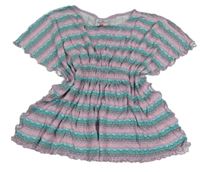 Růžovo-zelená vzorovaná tunika Topolino