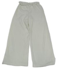 Bílé lehké volné kalhoty H&M