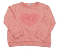 Růžová mikina se srdcem John Lewis