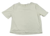 Bílé žebrované crop tričko Matalan