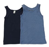 2set - 2x tílko - modré + tmavomodré
