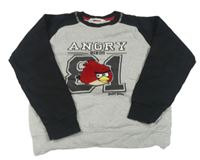 Šedo-černá mikina - Angry birds zn. H&M