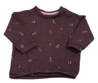 Mahagonová květovaná mikina George