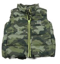 Khaki army šusťáková zateplená vesta Primark