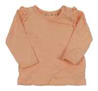 Lososové triko s volánky Nutmeg