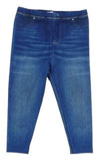 Tmavomodré lelgíny riflového vzhledu Shein