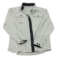 Bílo-šedá pruhovaná košile 