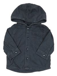 Antracitová riflová bunda s kapucí F&F