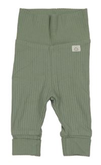 Světlezelené žebrované tepláky H&M