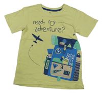 Světložluté tričko s batohem 