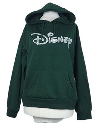 Dámská tmavozelená mikina s logem a kapucí Disney 